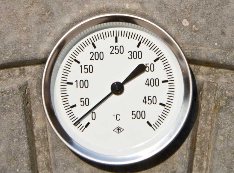 reloj de temperatura para medir el calor